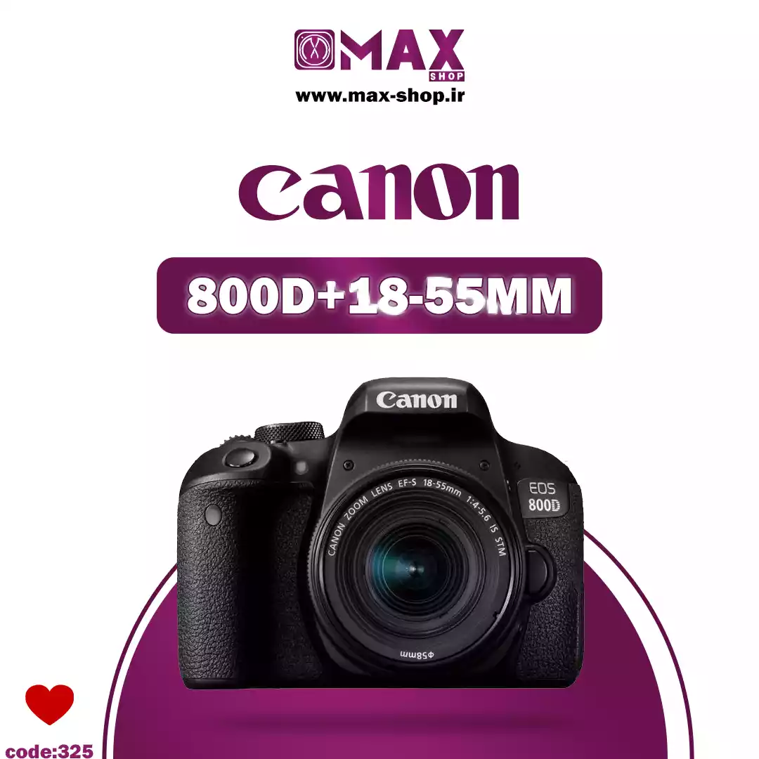 دوربین حرفه ای کانن | Canon 800D+18-55MM   دست دو